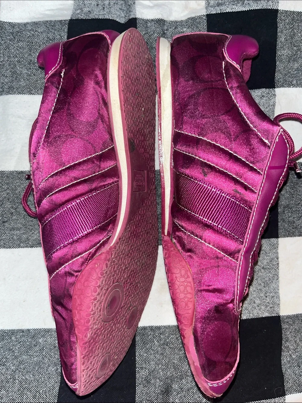 Coach Women's Magenta Slip-On Athletic Sneakers